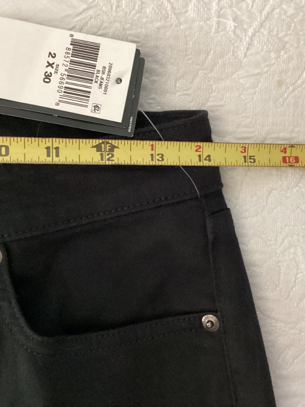 LAUREN RALPH LAUREN BLACK STRAIGHT LEG STRETCH JEANS SIZE 2 - Picture 4 of 13